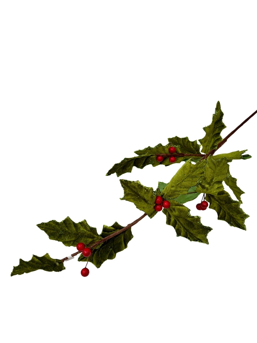 Holly Berry Spray Green/Red 31.5''